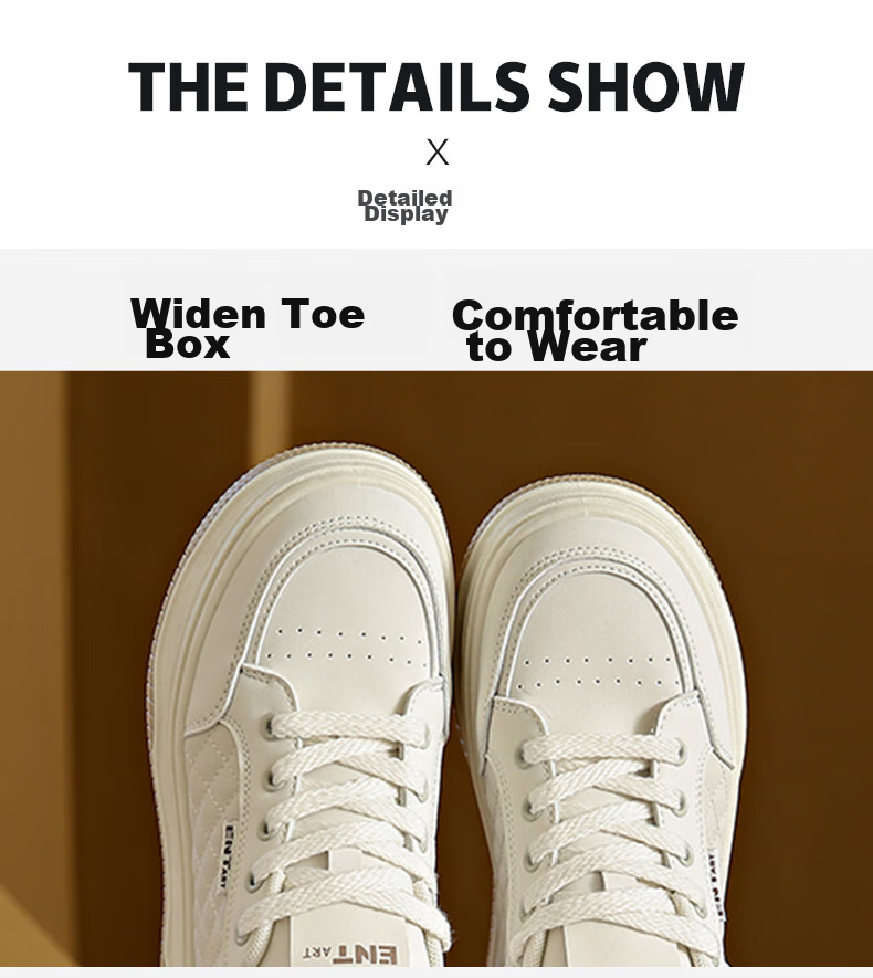PLAYBOY Women's Shoes, Autumn White Sneakers, Classic Versatile Shoes, Simple Casual Shoes, Women's Skateboard Shoes, 1641 Beige, Size 37 5