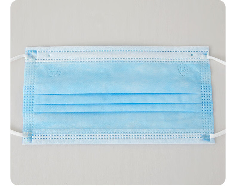 GuanHua E1103 Disposable Protective Masks, 1 Box of 50, Blue, Comfortable Breathable Three-Layer Protection, Filtration Efficiency Greater Than 95%, Adult Protective Masks 11