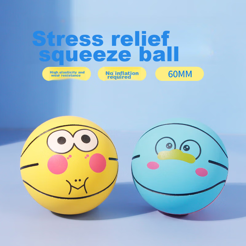 TaTanice Elastic Ball Toy, Outdoor Rubber Bouncy Ball, Hand-Grabbing Pat Ball, Mini Basketball, Leather Ball, Children's Birthday Gift