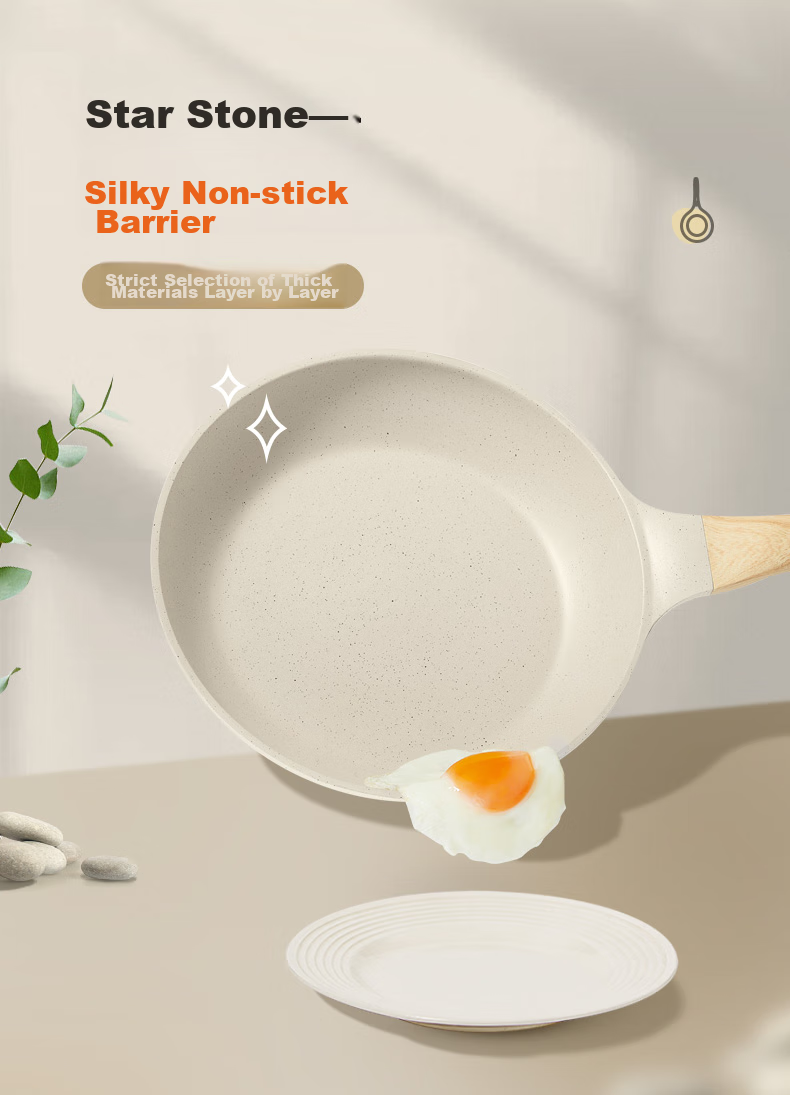 SUPOR Non-Stick Ceramic Coated 26cm Frying Pan, Oil-Gathering Steak Pan, Wear-Resistant, Induction Compatible 6