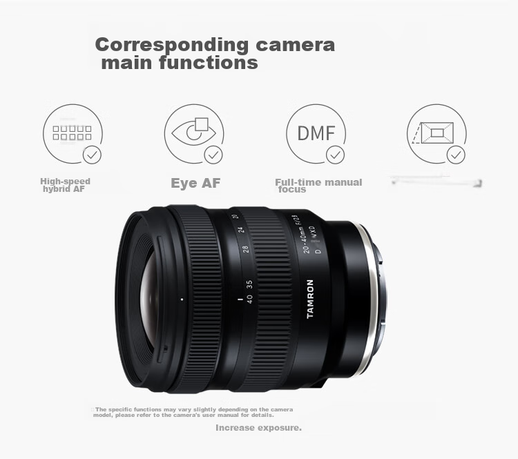 Tamron A062S 20-40mm F/2.8 Di III VXD Large Aperture Standard Zoom for Landscape And Video, Sony Full-Frame Mirrorless Lens (Sony Full-Frame E-Mount) 19
