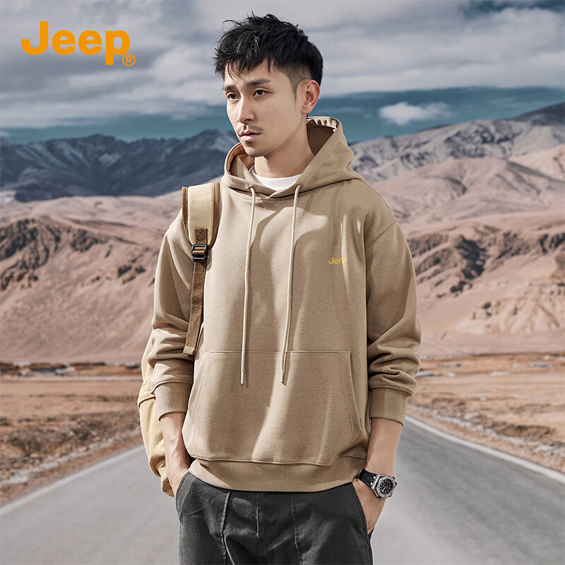 JEEP Men's Hooded Sweatshirt, Heavyweight Hoodie Jacket for Men, Loose-Fitting Spring And Autumn Outerwear for Men in 2026