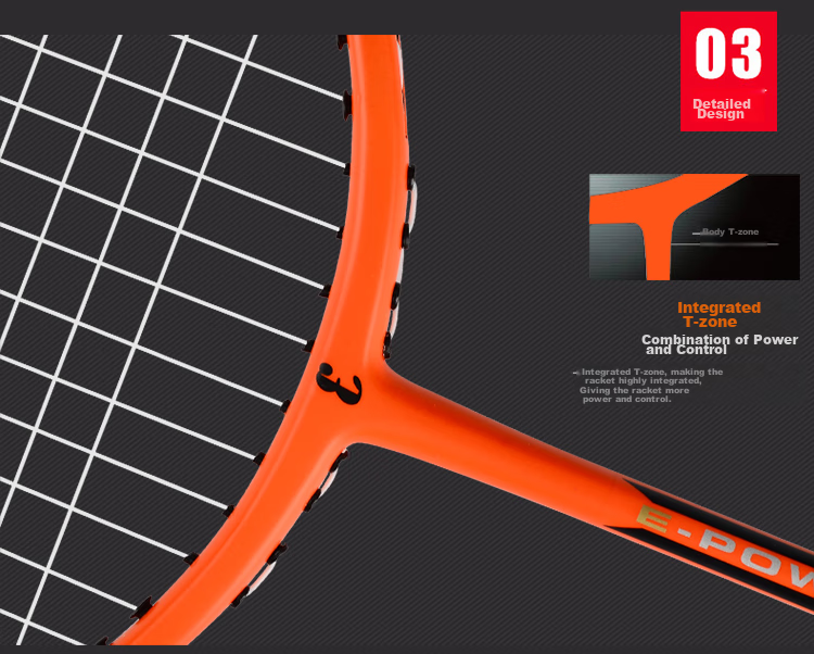 ENPEX Badminton Racket Set, Fashionable Couple's Pair Rackets, Carbon Composite Racket, 2-Piece Set E-POWER066 with Grip Tape 7