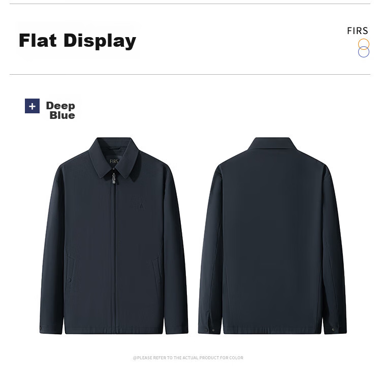 FIRS [Fleece-Lined] Jacket for Men, Lapel Collar, Windproof, Warm, Spring And Autumn, Business Casual, Commute, Work, Waterproof Coat 13