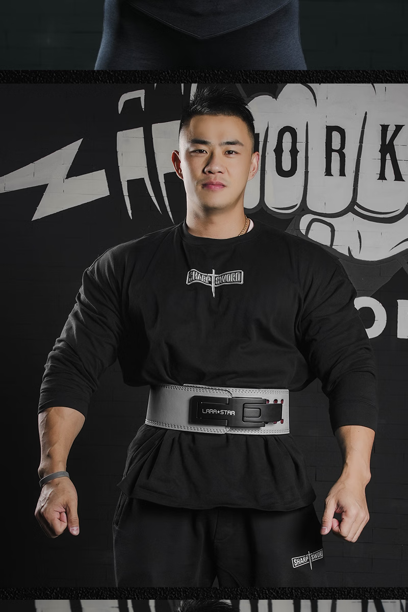 LARASTAR LS0899ID Series Quick-Release Belt, Squat And Deadlift Professional Fitness Weightlifting Waist Support Clip for Men, Heavy-Duty Black And Red, Size S 12
