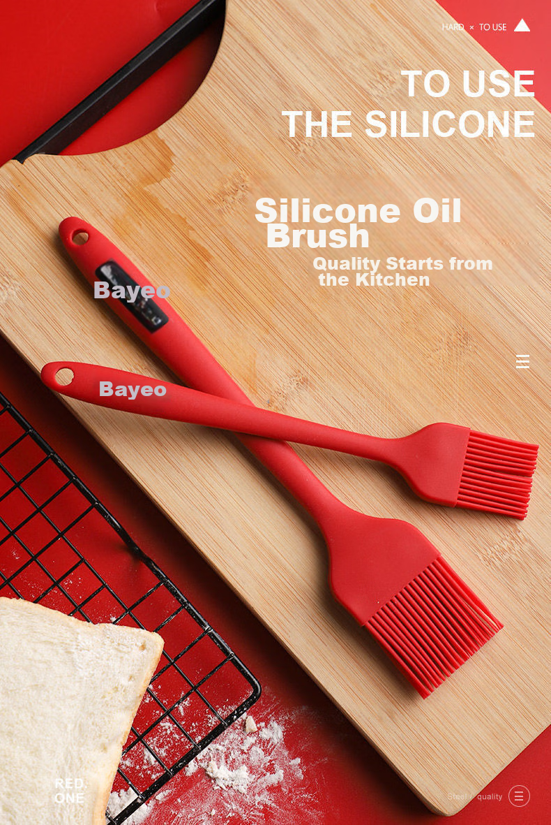 Bayco Silicone Spatula, Baking Tool Scraper, Cake Cream Butter Scraper, Oil Brush, Baby Food Tool, BC5418 2