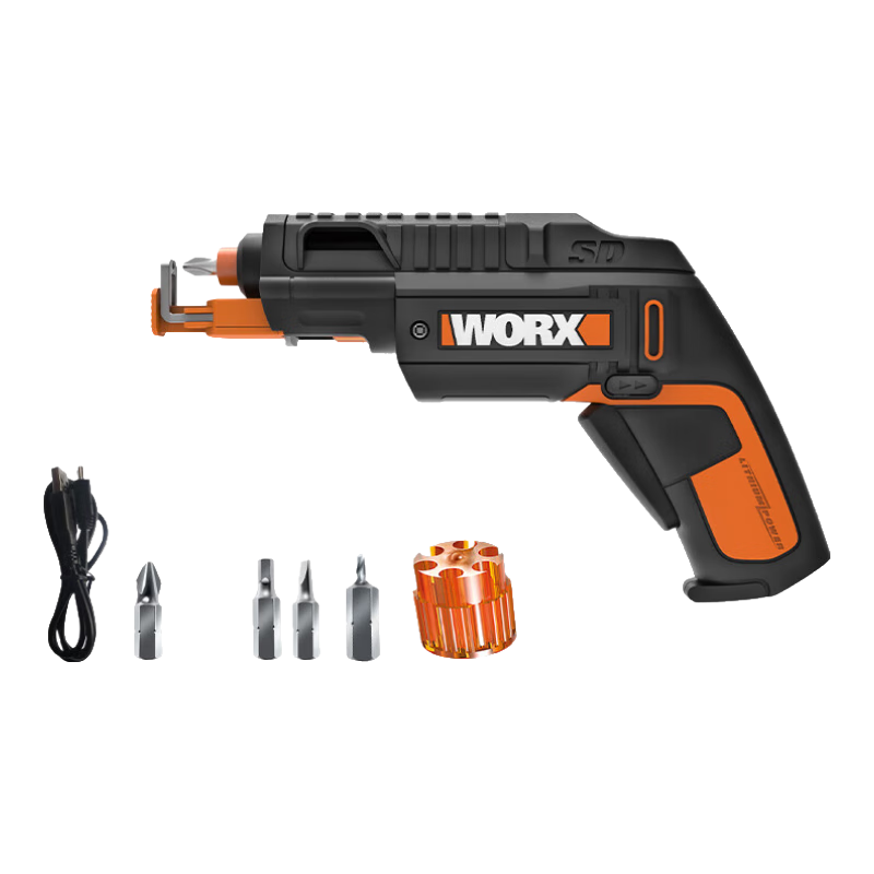WORX WX255S Cordless Electric Screwdriver Set High Torque Compact Lithium Battery Powered Screwdriver for Home Use