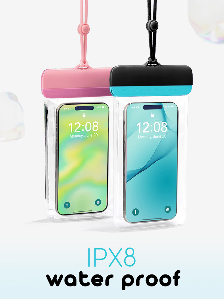 Sulang Waterproof Phone Pouch Drifting Gear Diving Amusement Park HD Transparent Sealed Touchscreen Compatible Bag Lilac Purple 1