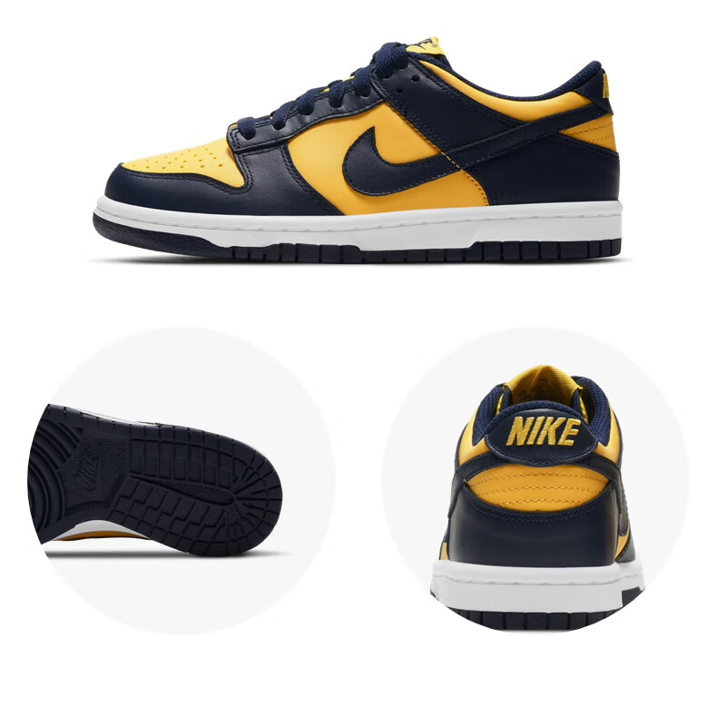 NIKE DUNK LOW(GS), Children's Sports Shoes, Women's Shoes, Spring And Summer, Black And White Panda, CW1590-100, Size 38.5 11