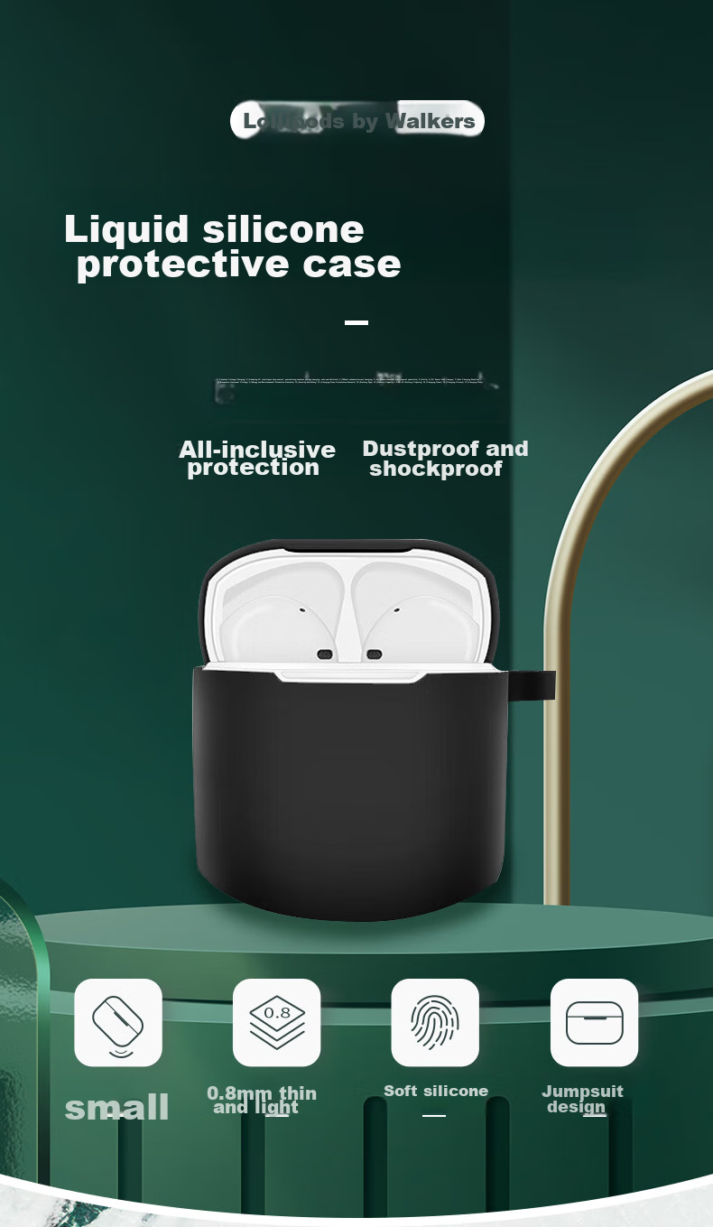 Masentek Earphone Case, Compatible with Edifier Lolli3 ANC Bluetooth Headphones, Charging Case Silicone Storage Box Soft Shell for Pods/Pro Ultra-Thin Shockproof, Transparent 1