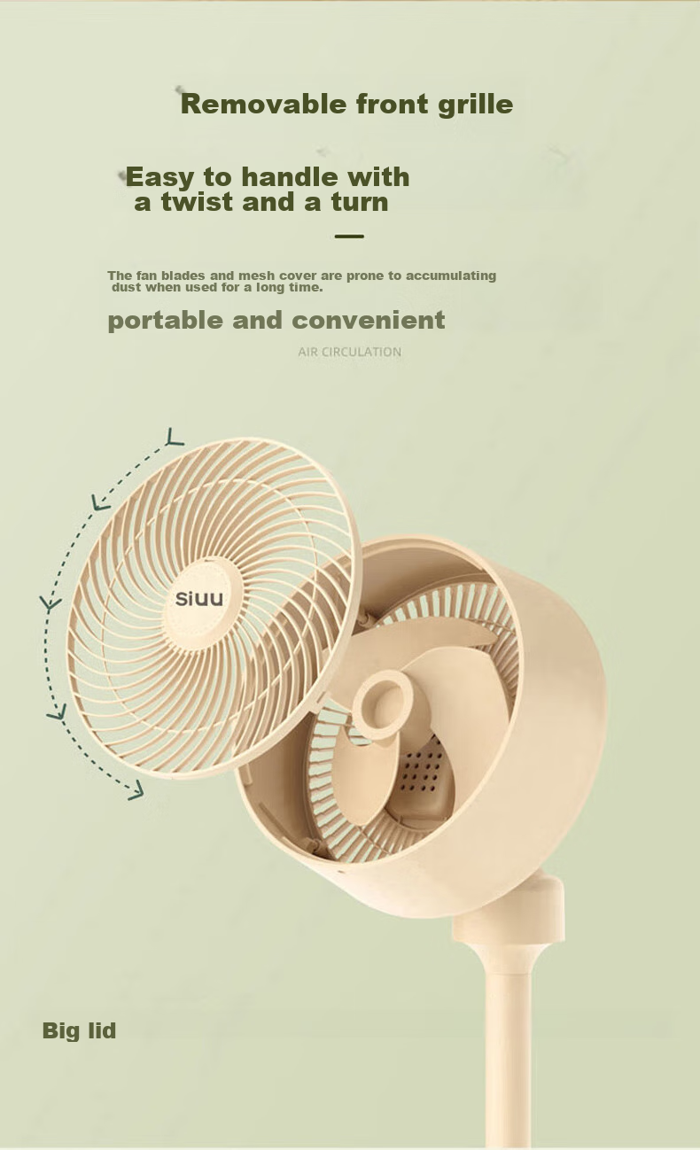 Xiyou Air Circulation Fan High Airflow Oscillating Remote Control Electric Fan Home Desktop Powerful Floor Standing Ventilation Fan Ultra Quiet Bedroom Dormitory Energy-Saving Cooling Small Fan 6