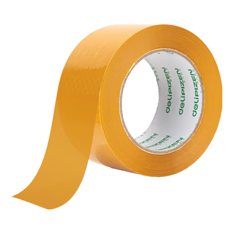Deli Premium Yellow Packing Tape 60mm*100m*50μm 5 Rolls Per Tube 33978 Express Packaging Large Roll Tape