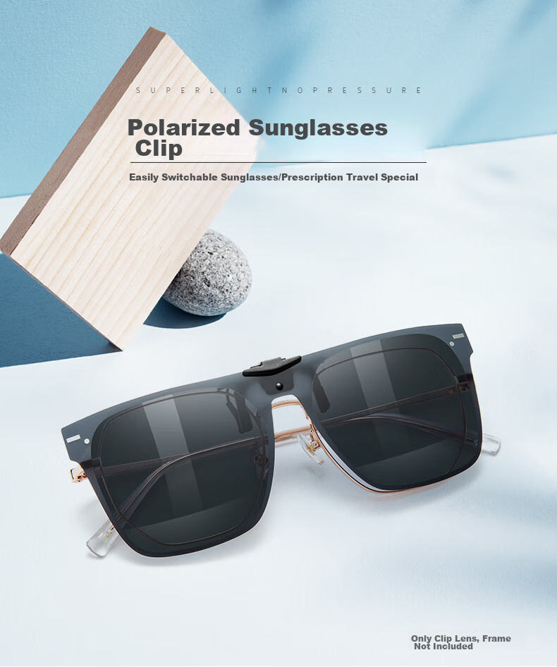 HELEN KELLER Eyeglass Clip, Fashionable Polarized Clip for Men And Women, Specialized Driving Sunglasses Clip HP828C2 1