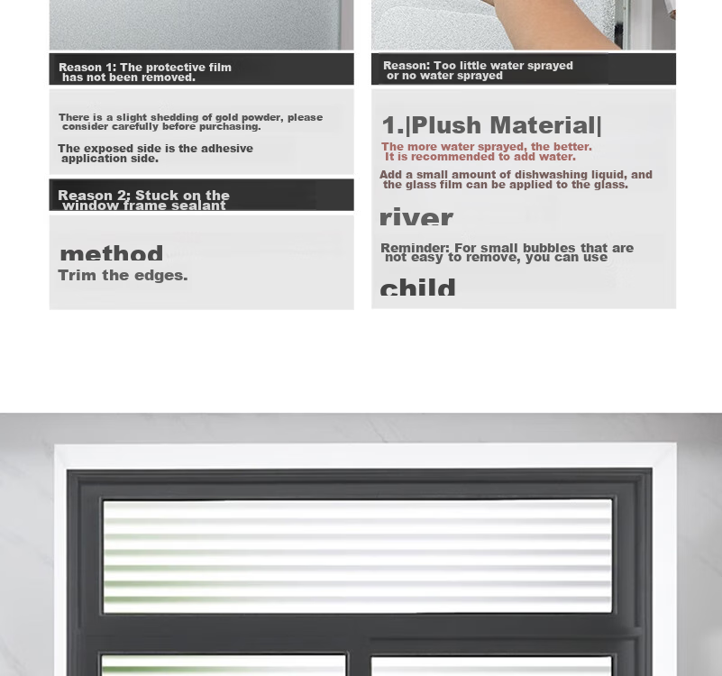 Fuju Bathroom Window Frosted Privacy Glass Film Translucent Non-See-Through Louver Pattern 45x300cm 12