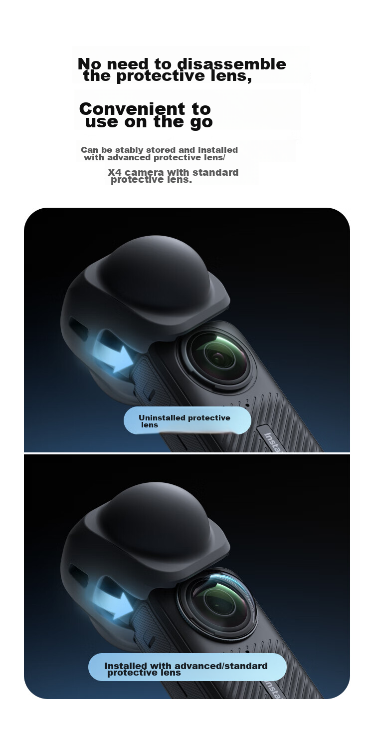 Insta360 X4 Silicone Protective Case, Black 2