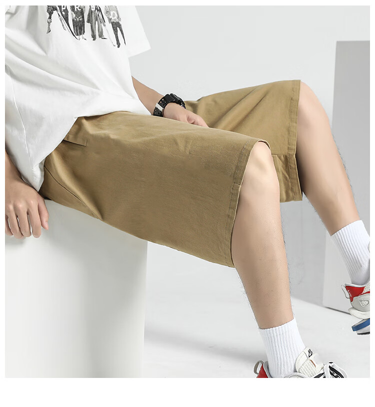 Huili Men's Shorts, Breathable Loose-Fitting Five-Point Pants, Summer Sports Trousers, Trendy Pants, Quick-Dry Casual Pants 9