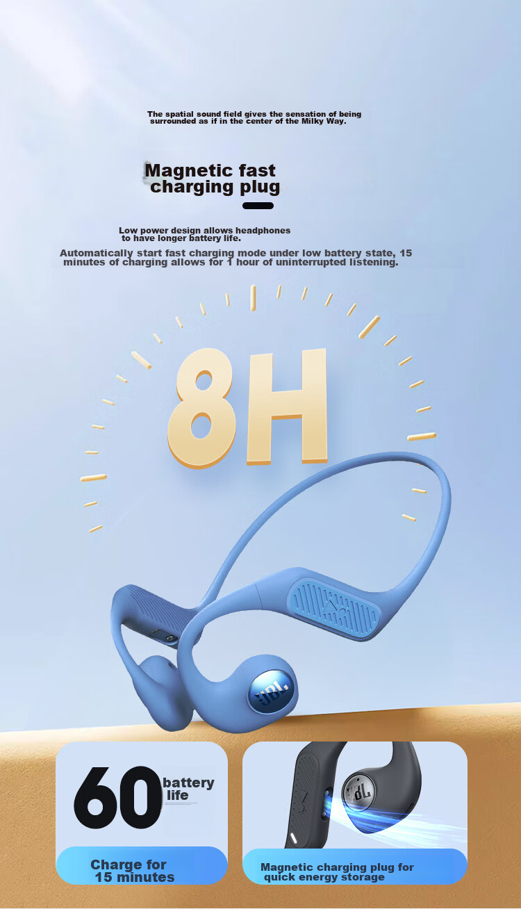JBL [Liang Jingkun's Choice] Nearbuds2 Music Windstorm 2nd Generation Open Wireless Bluetooth Earphones, Non-In And Non-Ear-Hook Style, Not Bone Conduction, for Sports And Running, Black 11