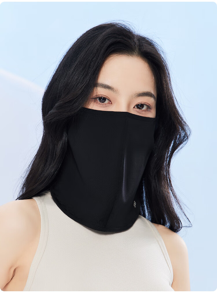 JIUMU Ice Silk Sun Protection Face Mask for Women, Summer Outdoor UV-Resistant Sunshade Veil, Breathable Ear-Hook Full-Face Mask for Driving 10