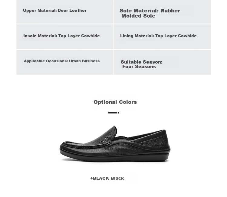 Goldlion Men's Loafers Casual Lightweight Dual-Wear Business Suede Shoes G559410402AAB Black Size 43 14