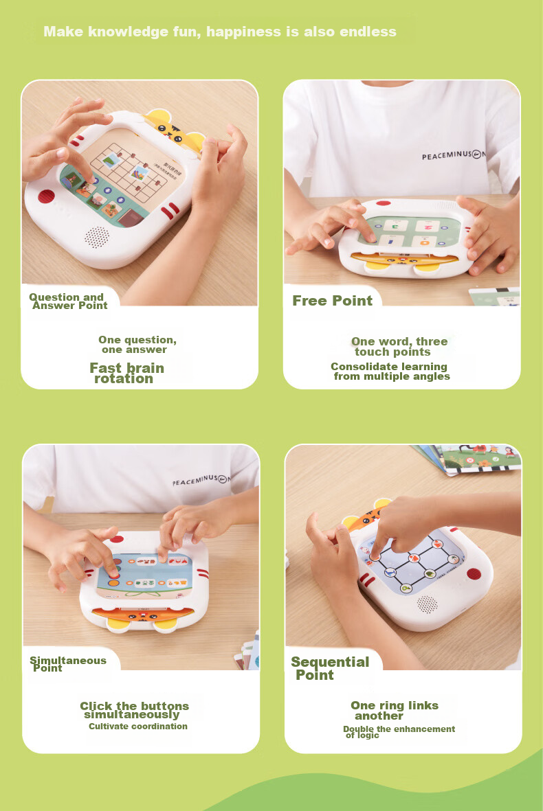 Huohuotu Thinking Machine, Logical Reasoning Training Device, Children's Early Education Machine, Learning Machine, Point-Reading Machine, Toy for Boys And Girls, Birthday Gift 17