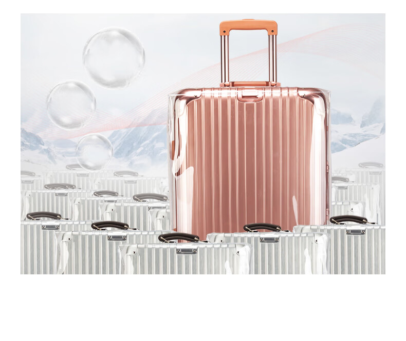 Siwangongli Luggage Protective Cover, Suitcase Handle Cover, Wear-Resistant Outer Case, Transparent Protective Cover, Dust Cover SW2025 15