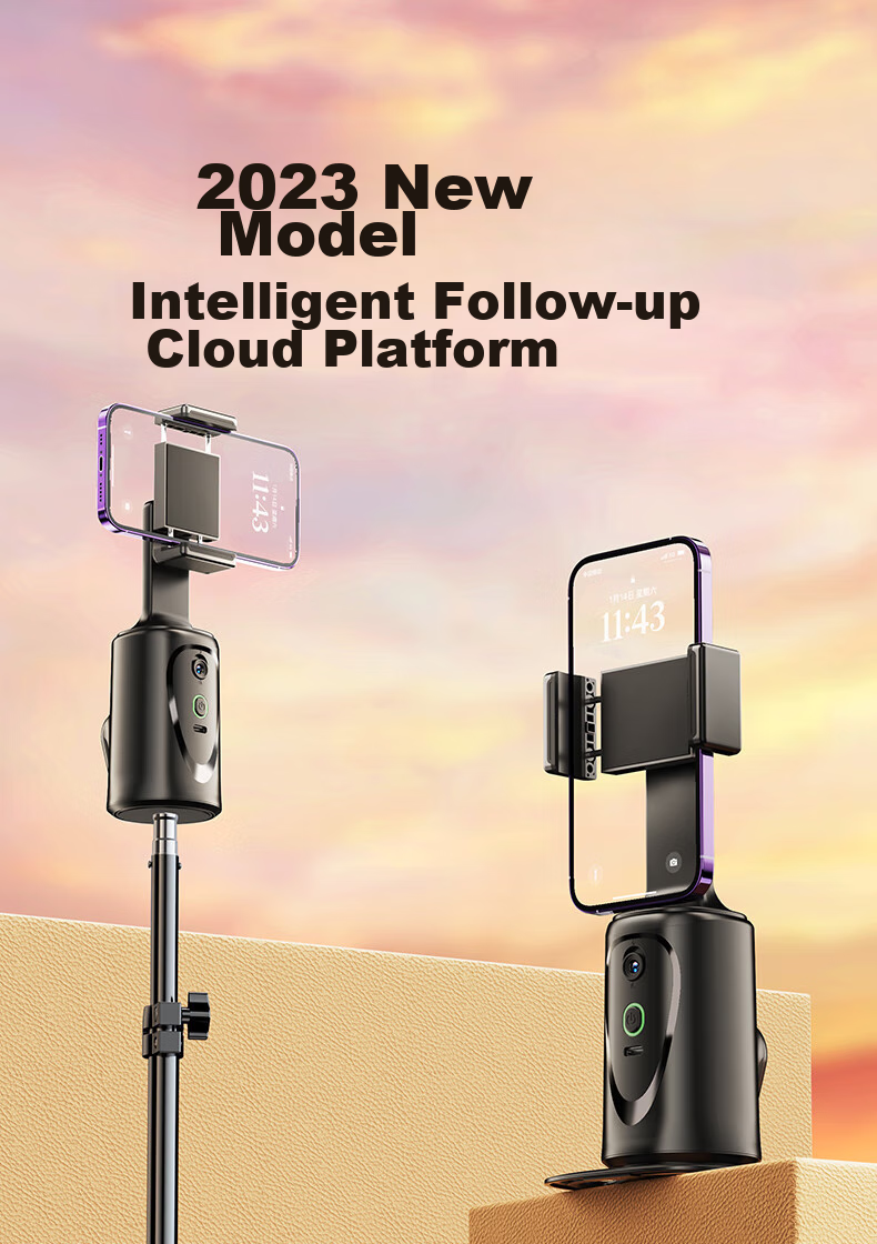 Shuotu [Selfie Gadget with 360-Degree Rotation And Automatic Multi-Function] Gimbal Follow-Up Device, Live Streaming Equipment Set, Facial Recognition, Intelligent Tracking, Gesture TikTok Shooting Equipment 2