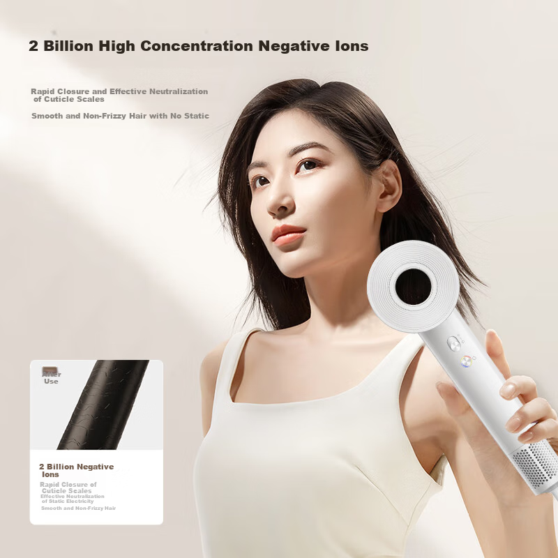 SID Hangyang High-End Series High-Speed Hair Dryer, Negative Ion Hair Protection, High-Power Strong Wind Electric Hair Dryer, Gift for Girlfriend on Valentine's Day, HD1685 White