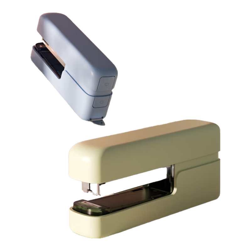 Deli Desktop Stapler with One-Button Staple Eject, Staple Removal And Storage Function, Macaron Color, Compatible with 24/6 And 26/6 Staples, Green TA301PRO
