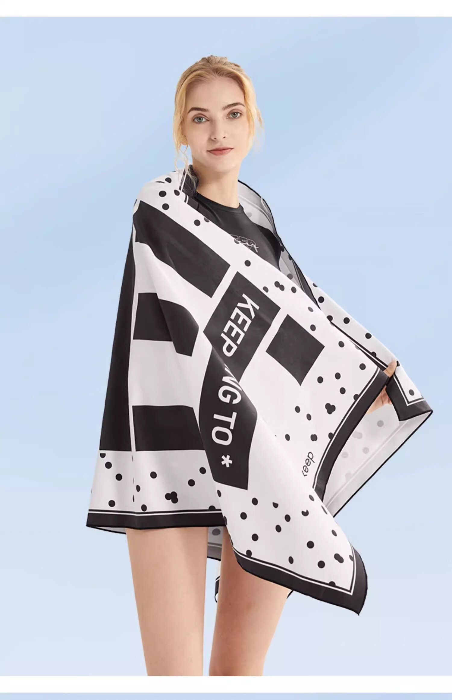 Keep Swimming Towel for Men, Women And Children, Portable Quick-Drying Summer Sports Fitness Absorbent Beach Towel Orange Lemo 20