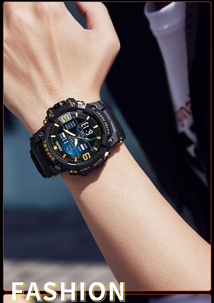 LOUIE JUELEN Men's Multifunctional Sports Watch with Alarm, Luminous Display And Water Resistance for Middle School, High School Students And Teenagers 12