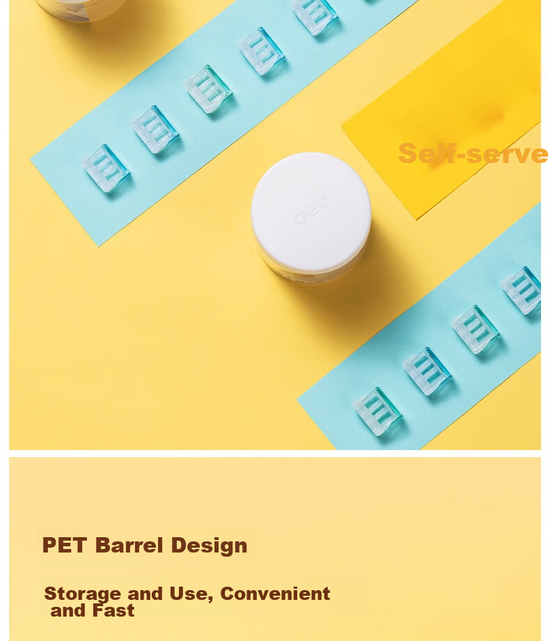 Deli Tube Push Clips, Transparent Ticket Holder Creative Push Clip, Exam Paper Folder File Folder, Storage Small Clips, Office Supplies, Mixed Colors, 20 Pieces/tube, TP560 11