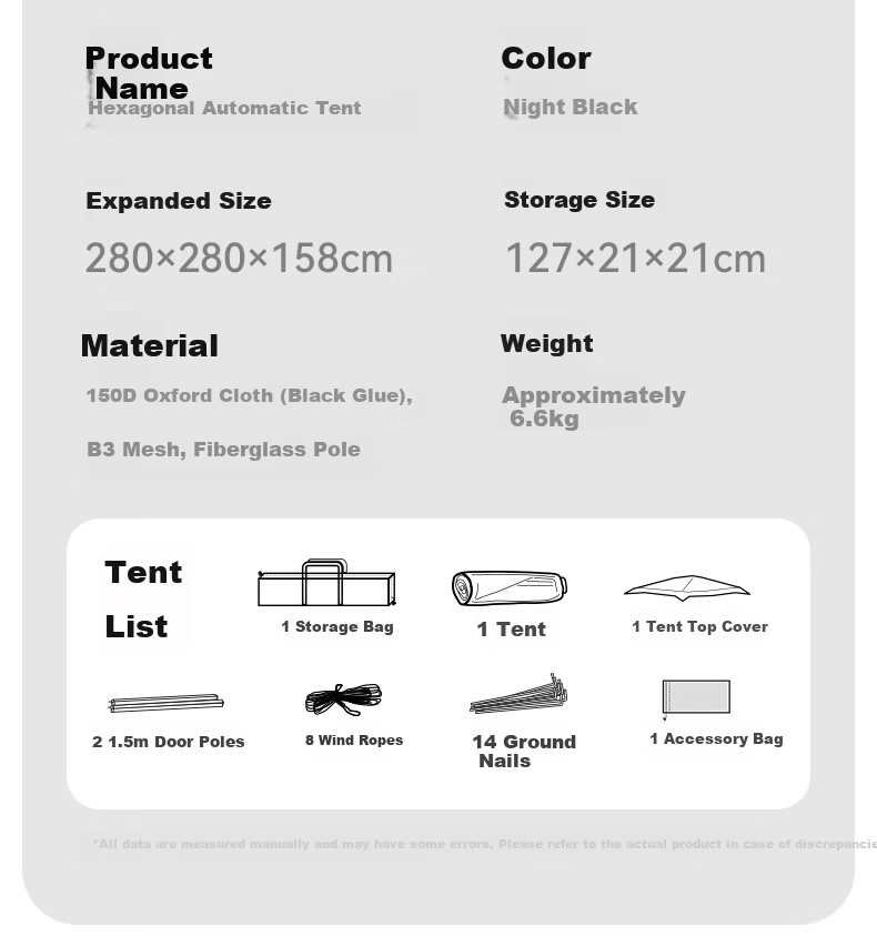 Black Dog Quick-Open Automatic 2-in-1 Tent and Canopy Overnight Cabin Tent Khaki 11