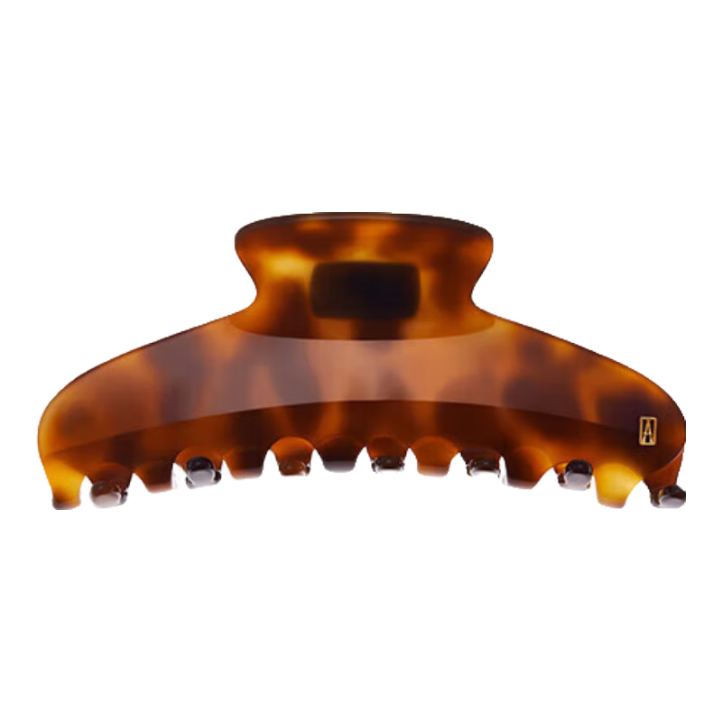 ALEXANDRE DE PARIS European-Style Hair Claw, Minimalist Shark Clip, Simple Hair Accessory 7706, Mid-Autumn Festival Gift, E Dark Brown Large Size