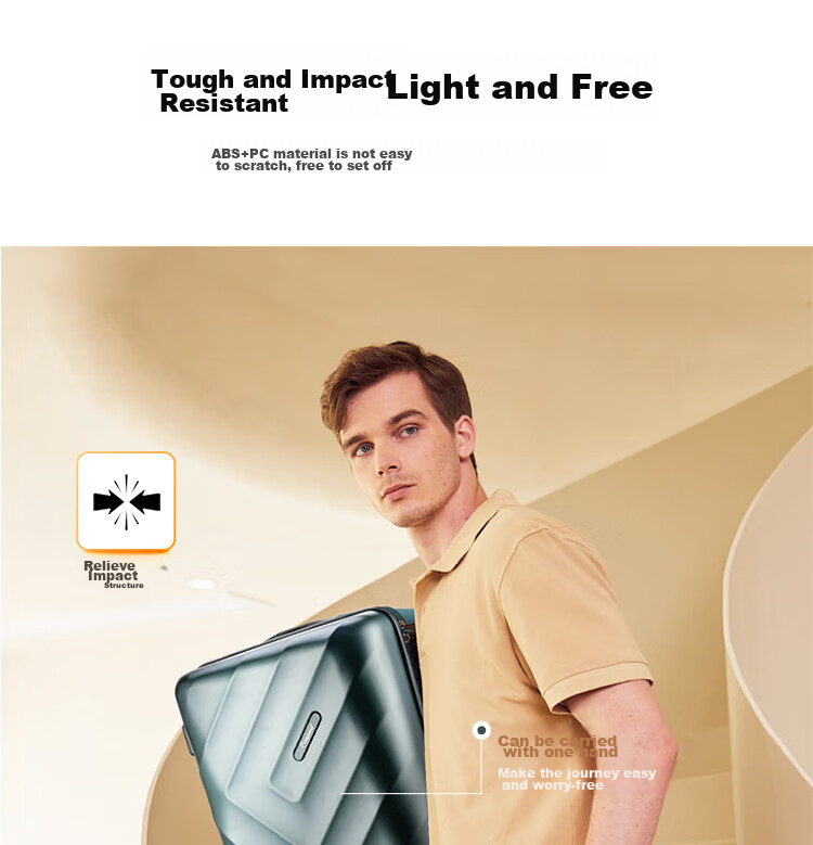 Diplomat 24-Inch Large Capacity Suitcase, Trolley Case with Password Lock for Men And Women, Travel Luggage TC-23263 Gree 4