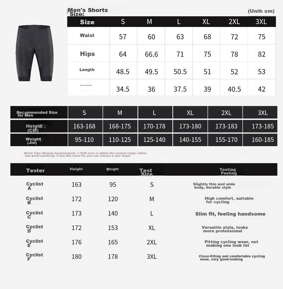BIKEBROS Mountain And Road Cycling Jersey, Men's Summer Cycling Shorts, Black, Size M 14