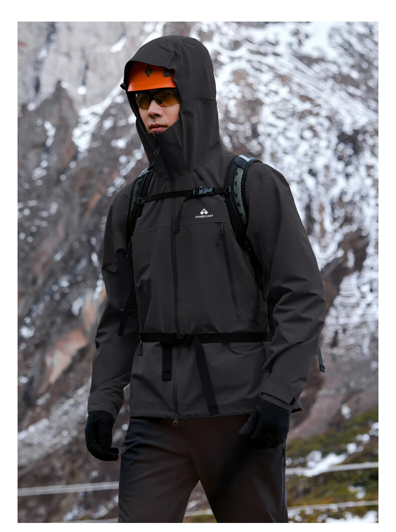 Pioneer Camp Lin Xinyue Same Style Little Eagle Windbreaker, Toray Men's Outdoor Windproof Waterproof Professional High-Altitude Hiking Mountaineering Jacket 24