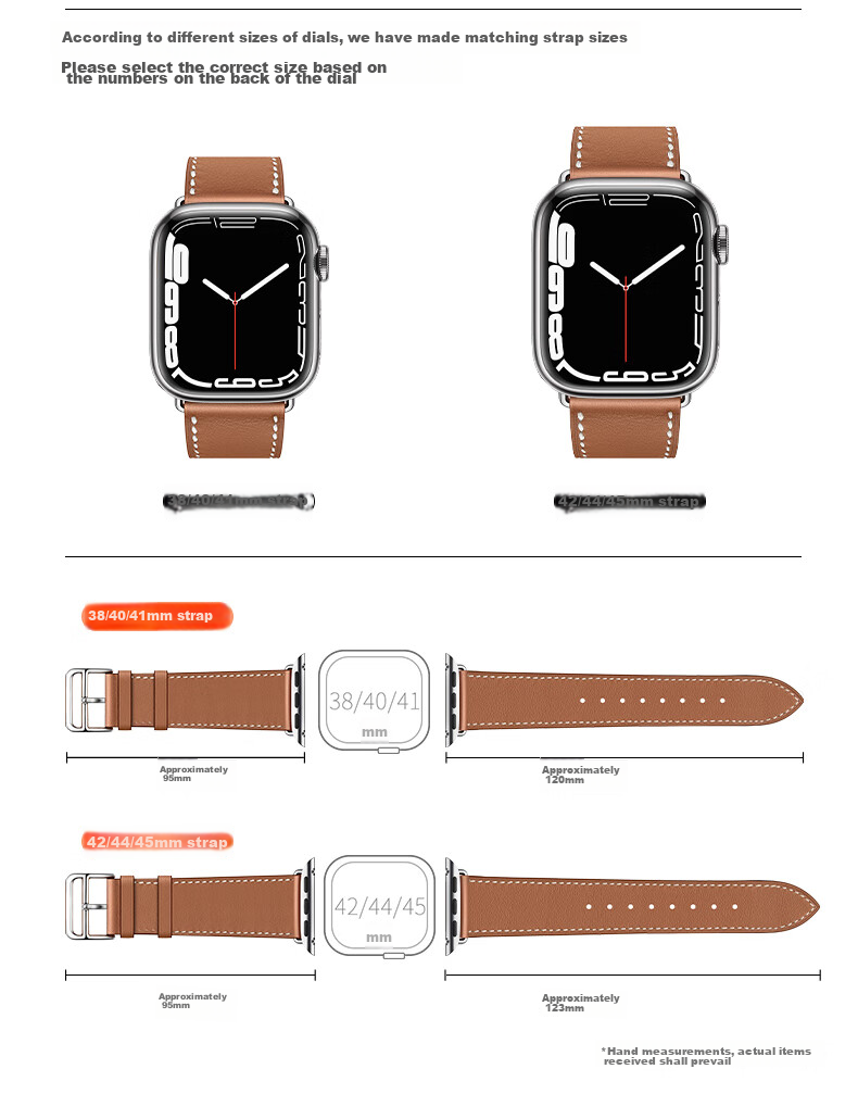 Weiqiantu [Genuine Leather Watch Strap] Compatible with Apple Watch Series 12/11, Genuine Leather Apple IWatch Series 12/11/10/9 Strap SE3/ultra4/3/2 for Men And Wome 18