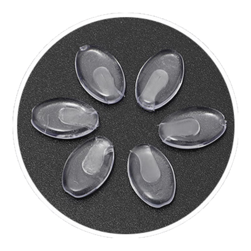 HB Direct Insert Embedded Airbag Nose Pads*5 Pairs, Airbag Nose Pads Silicone Non-Slip Ear Hooks Glasses Accessories