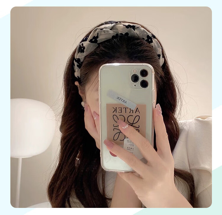 CHIMERA Korean Sweet Floral Hair Clip, Mesh Headband, Face-Washing Headband for Going Out, Hair Accessory, Women's Birthday Gift 5