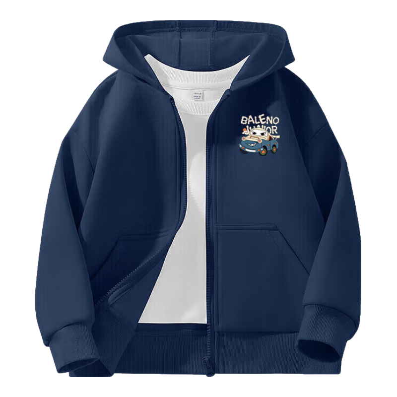 Baleno Boys' Jacket Spring And Autumn 2025 Style, Thin Sports Long-Sleeve Hoodie for Older Children, Autumn Wear Hooded Cardigan Trendy