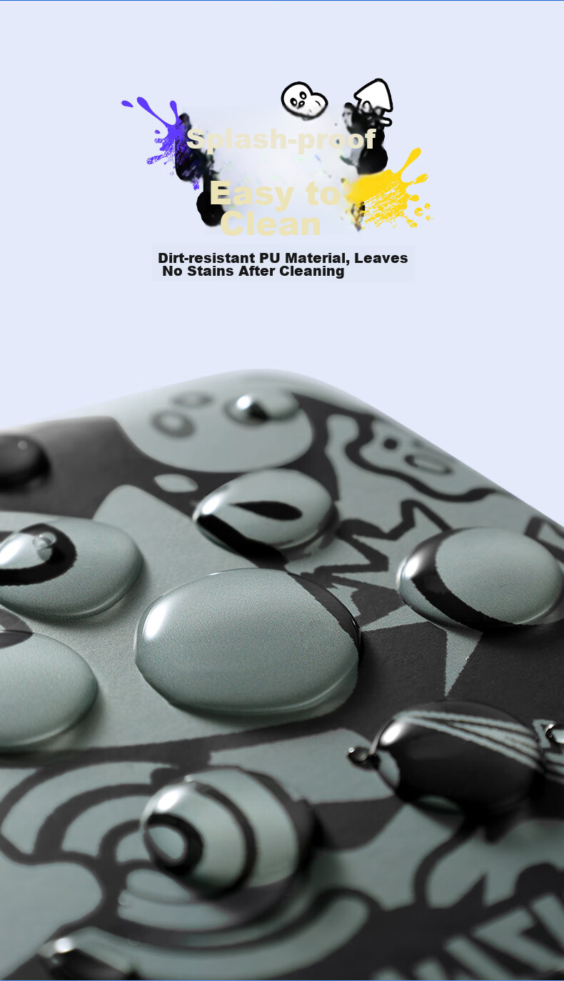 BUBM Switch Storage Case, NS Game Console Protective Cover, OLED Large Capacity Storage Box, Lite Charging Dock, Controller Strap Storage, Includes Joy-Con Caps, Splatoo 10