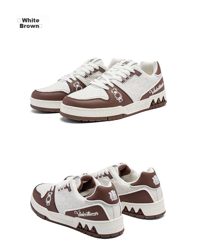 VIOLENTBEAR Men's Shoes, Summer Trendy Sneakers, Casual Couple Breathable Sports Shoes, 889YF White And Gray [Glow-In Style], Size 37 23