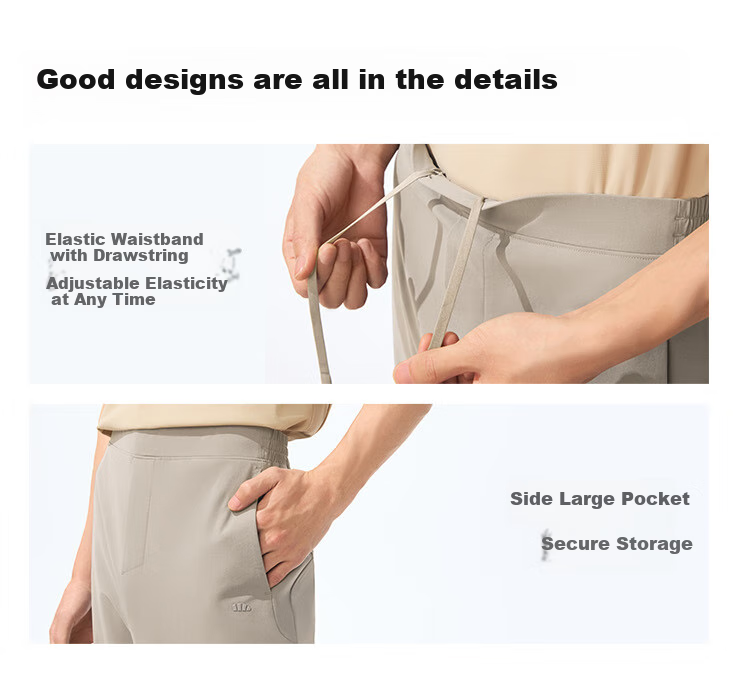 Beneunder Men's Pants, Sports Casual Trousers, Summer Cool-Feeling Straight-Leg Pants, High-Elasticity Breathable CC926 6
