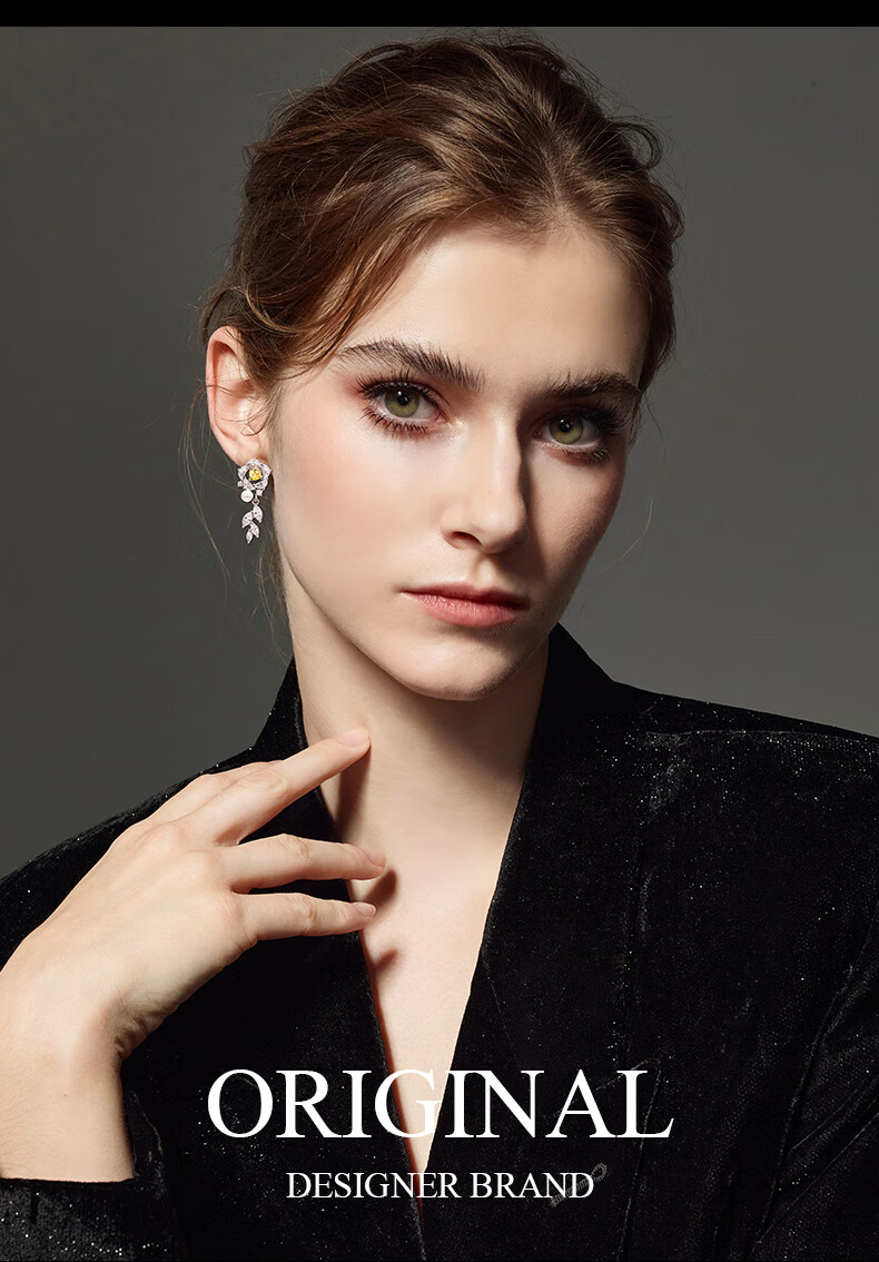 Eternelle French Original Design Camellia Earrings, Elegant And Luxurious High-End Ear Studs for Wome 2