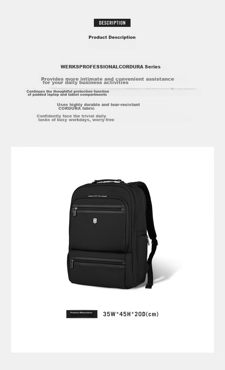 VICTORINOX Swiss Army Knife, Vocational 17-Inch Backpack, Business Laptop Bag, Large Capacity Shoulder Bag, Commuter 611475 2