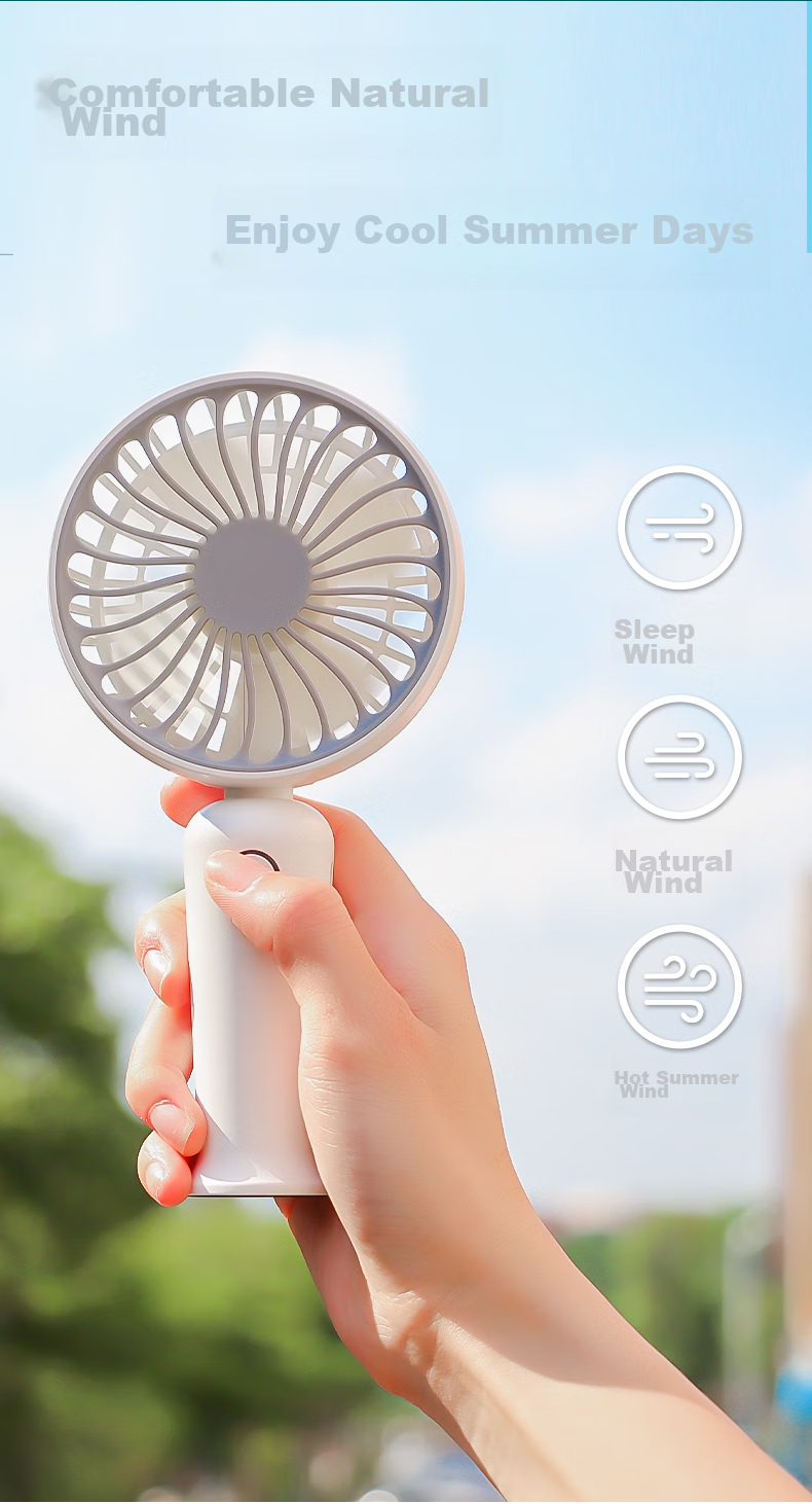 KALAIAO [Violent Wind/Ice Compress] Handheld Small Fan Neck Hanging Portable Foldable High-Speed Turbo Semiconductor Cooling Fan Outdoor Dorm Office Desktop FC16 3