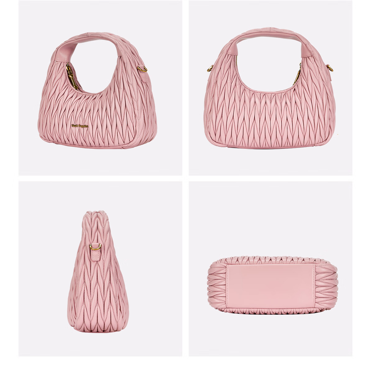 Hush Puppies Women's Candy Color Handbag Modern Fashion Crossbody Crescent Bag Birthday Gift for Girlfriend 18