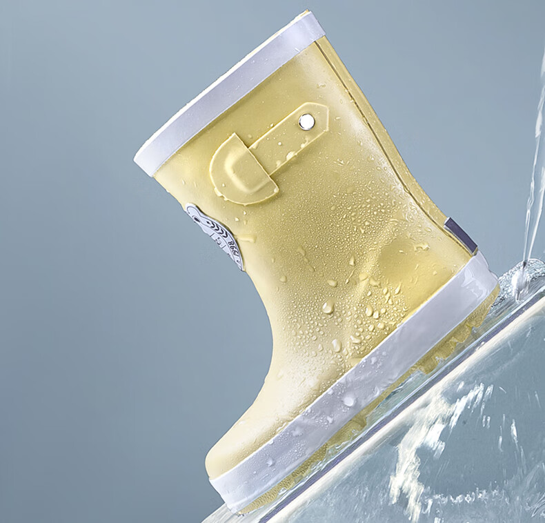 TIANTIANZAI Children's Rain Boots, Mid-Calf Waterproof Non-Slip Wear-Resistant Rubber Boots for Boys And Girls, Student-Specific Waterproof Shoes 13