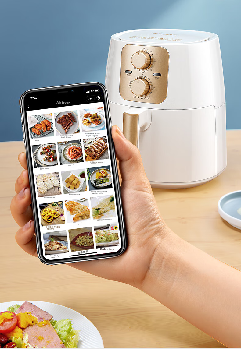 Joyoung 6L Large Capacity Air Fryer for Home Use, Precise Timing, Oil-Free, Low-Fat Frying, Baking, Multi-Functional Steaming And Roasting All-In Air Fryer KL-J63A 20