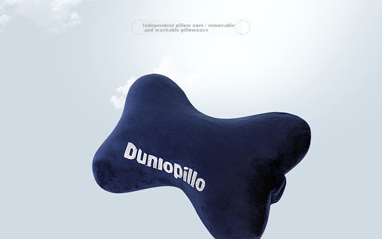 Dunlopillo Car Headrest Latex Pillow, Universal Bone Pillow, Travel Office Cervical Spine Support Pillow, Blue 3